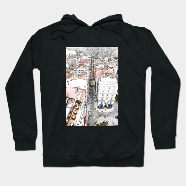 City art print of beautiful Istanbul Hoodie by Farzad-Design